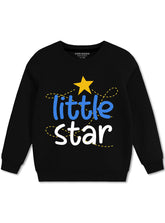 Little Star Black Winter Fleece Sweatshirts For Boys